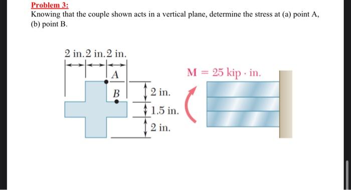 Solved Problem 3: Knowing that the couple shown acts in a | Chegg.com