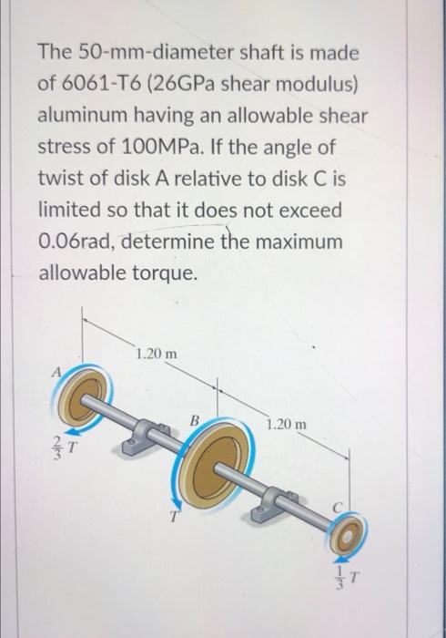 Solved A steel tube having an outer diameter of 50mm is used | Chegg.com