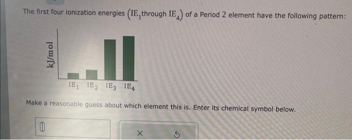 Solved The first four ionization energies (IE 1 through IE4 | Chegg.com