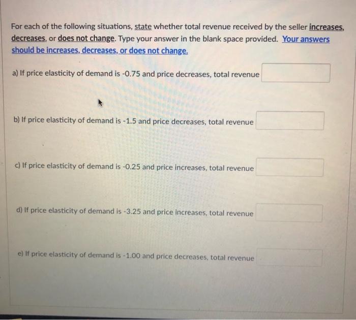 Solved For Each Of The Following Situations, State Whether | Chegg.com