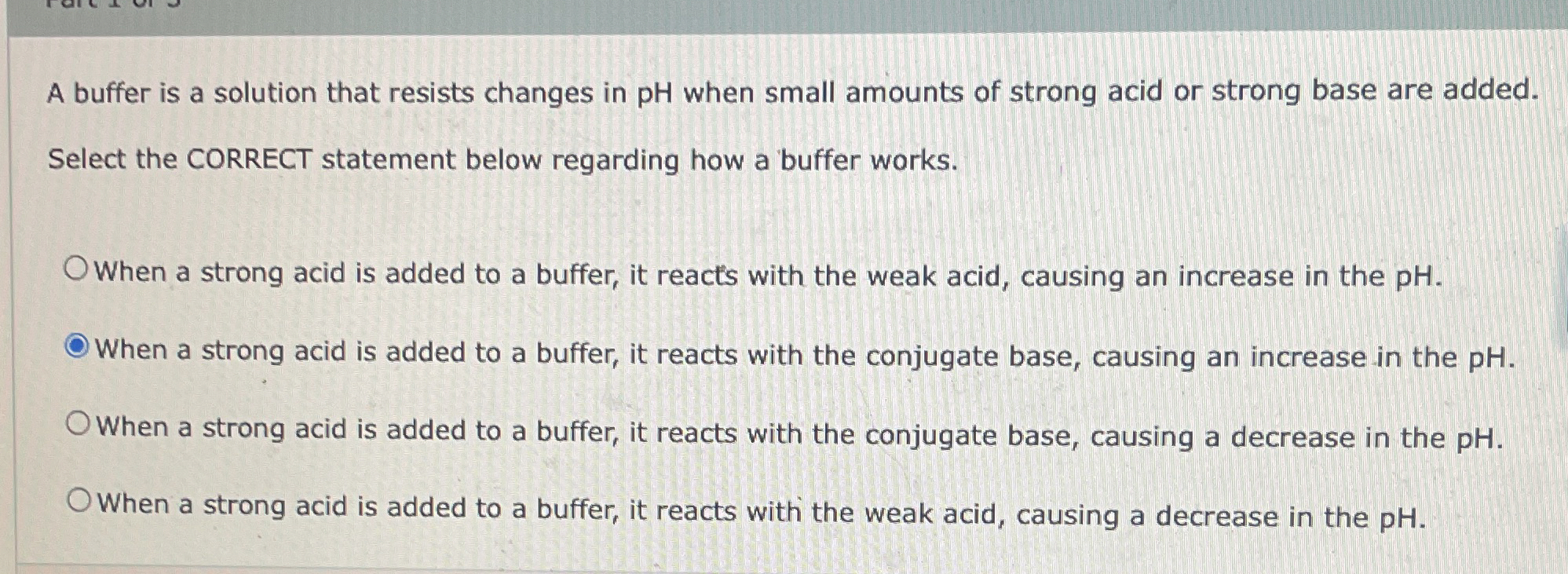 Solved A buffer is a solution that resists changes in pH