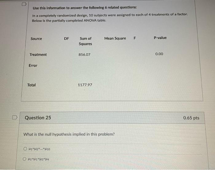Solved D Use this information to answer the following 6 | Chegg.com