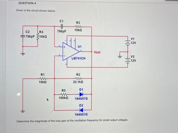 Solved Given is the circuit shown below: | Chegg.com