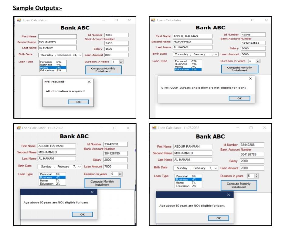 Solved Bank ABC wants you to design an application to | Chegg.com