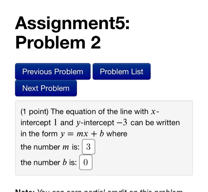 Solved Assignments: Problem 2 Previous Problem Problem List | Chegg.com