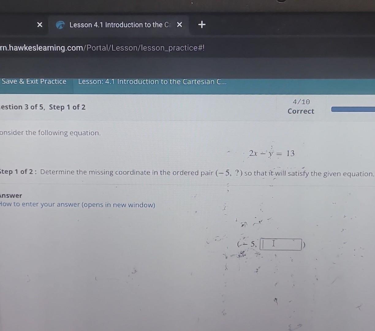 Solved Onsider The Following Equation 2x−y13 Tep 1 Of 2 0856