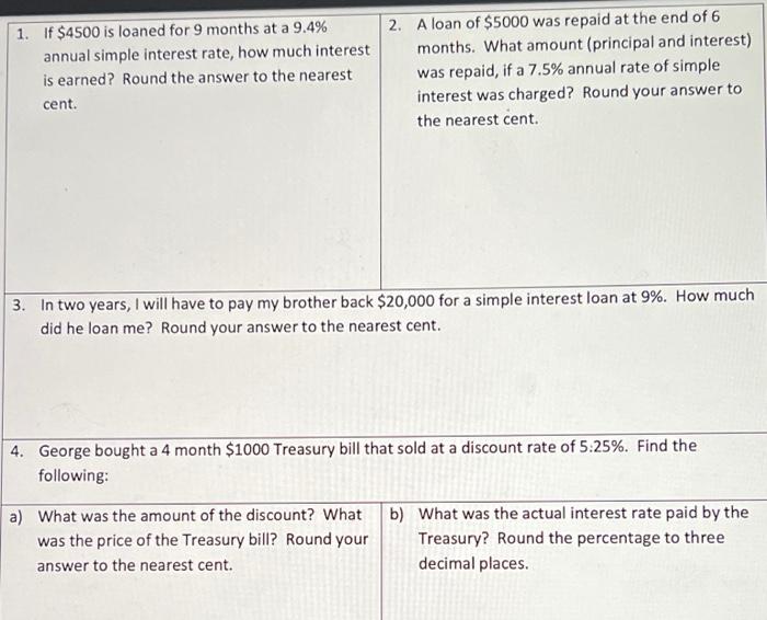solved-1-if-4500-is-loaned-for-9-months-at-a-9-4-annual-chegg