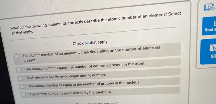 Solved Which of the following statements correctly describe | Chegg.com