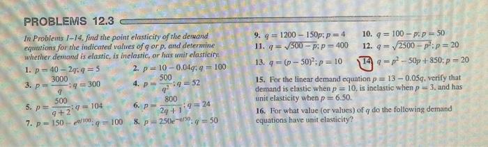 Solved PROBLEMS 12.3 In Problems 1-14. find the point | Chegg.com