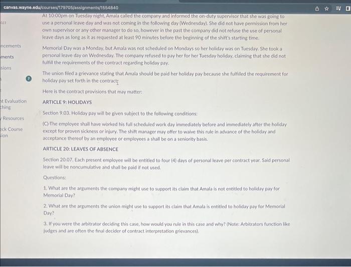 Solved Read the scenario below and answer the questions. | Chegg.com