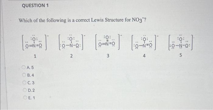 Solved Which of the following is a correct Lewis Structure | Chegg.com