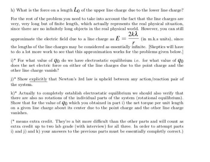 Solved 2 A Point Charge Sandwiched In Between Two Line Chegg