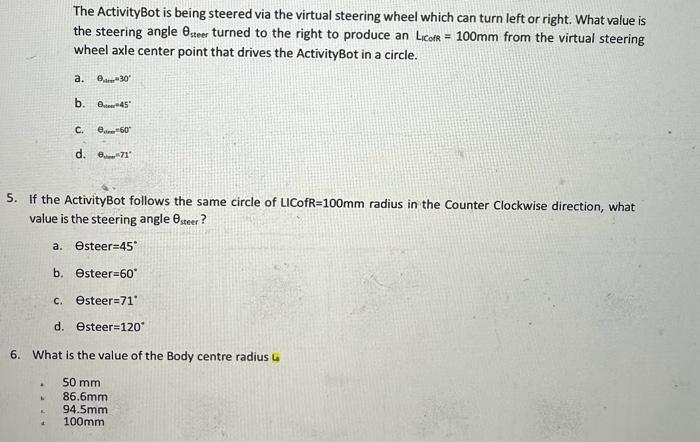 Solved AThe ActivityBot is being steered via the virtual | Chegg.com