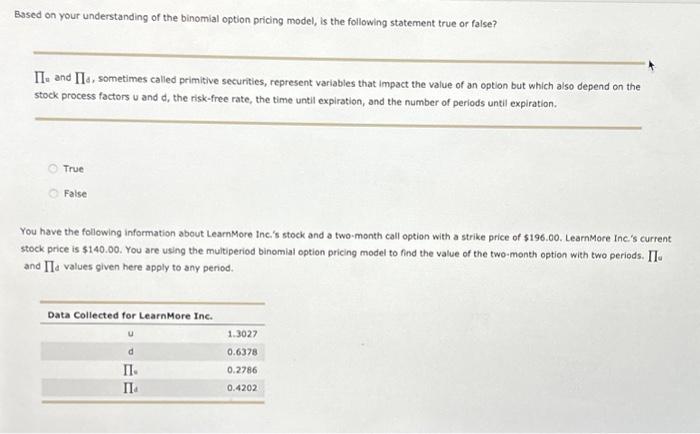 Solved 4. Option pricing - Multiperiod binomial approach The | Chegg.com