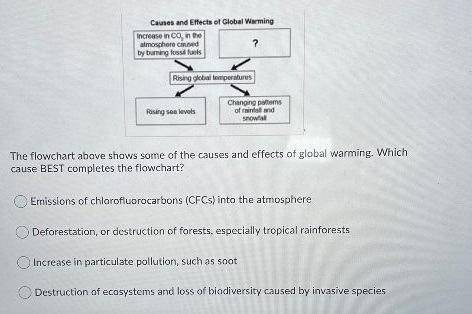 Solved Causes and Effects of Global Warming ? Increase in | Chegg.com