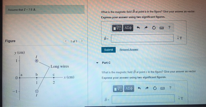 Solved Assume that I = 7.0 A Part A What is the magnetic | Chegg.com