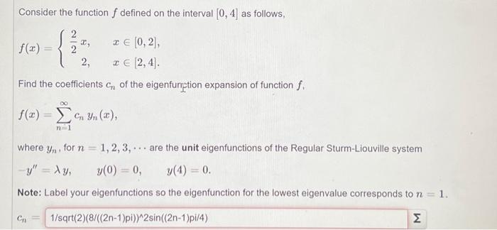 Solved Consider the function \\( f \\) defined on the | Chegg.com