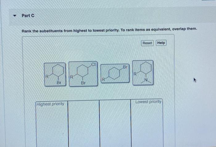 Solved Rank The Substituents From Highest To Lowest | Chegg.com