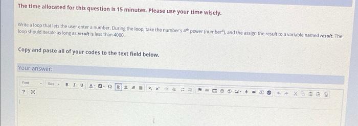 Solved The time allocated for this question is 15 minutes. | Chegg.com