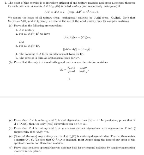 Solved 4. The point of this exercise is to introduce