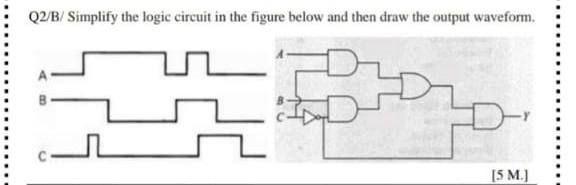 Solved Q2/B/Simplify the logic circuit in the figure below | Chegg.com