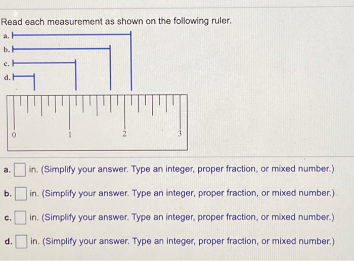 Solved Read each measurement as shown on the following | Chegg.com