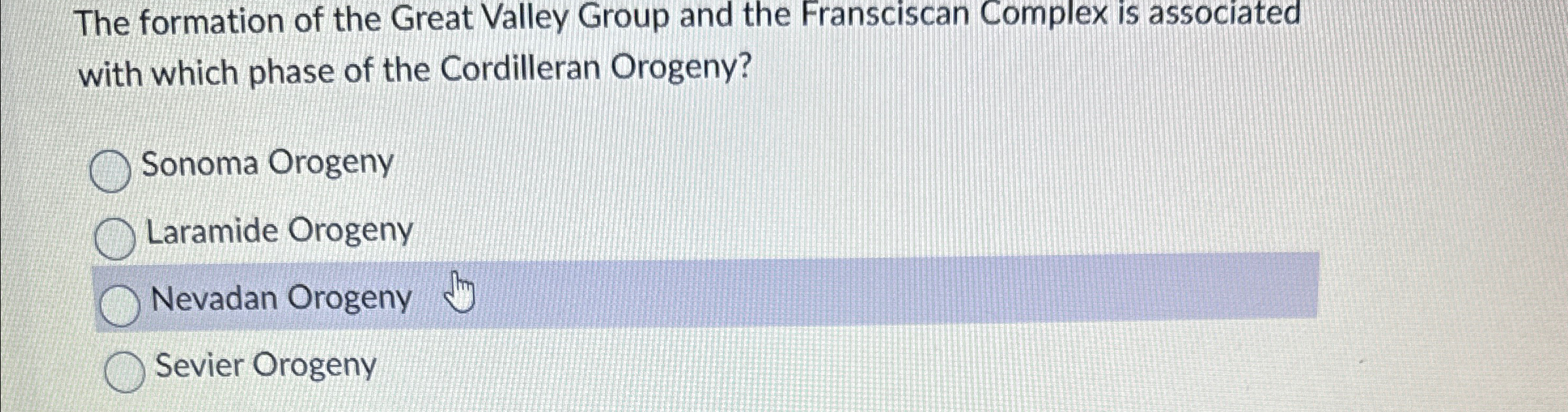 Solved The formation of the Great Valley Group and the | Chegg.com