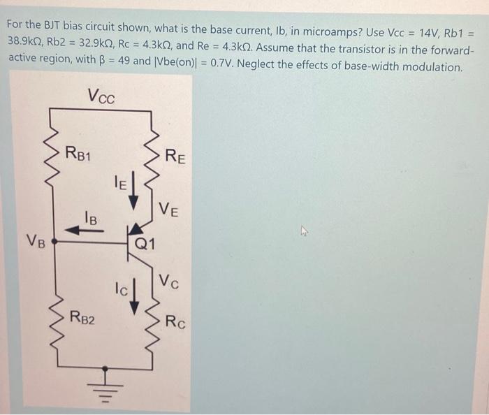 solved-for-the-bjt-bias-circuit-shown-what-is-the-base-chegg