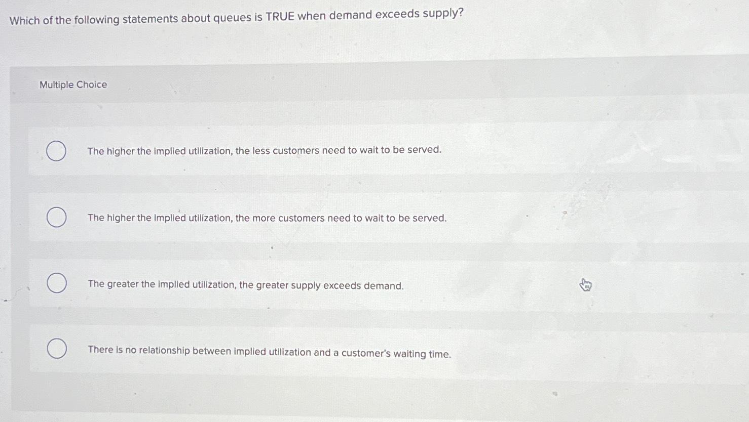Solved Which of the following statements about queues is | Chegg.com