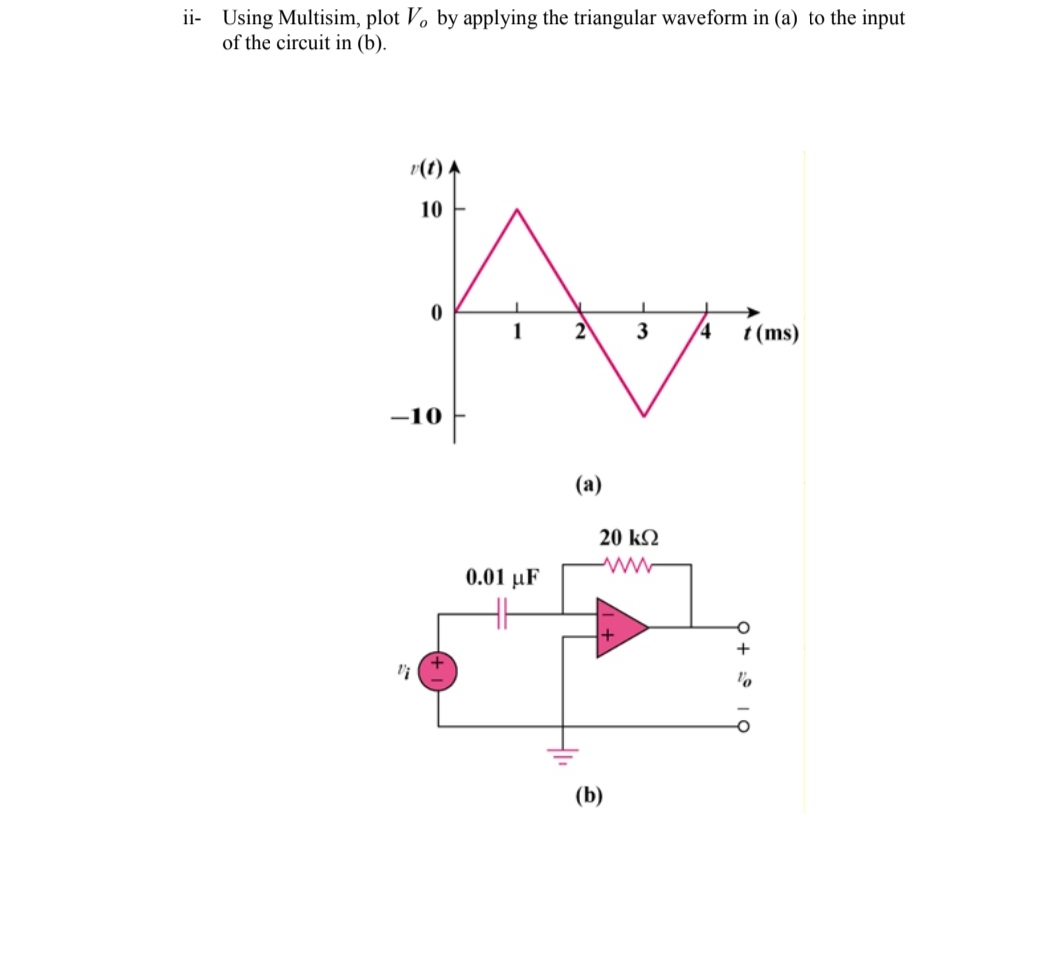 Solved how do I set this up in multisim (the circuit | Chegg.com