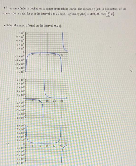 Solved A laser rangefinder is locked on a comet approaching