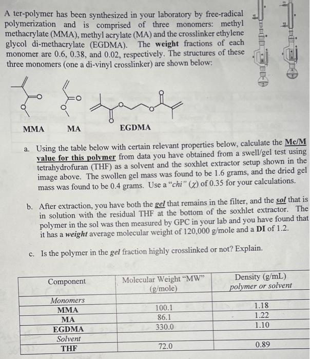 A ter-polymer has been synthesized in your laboratory | Chegg.com