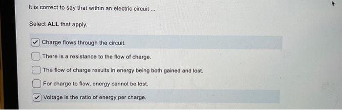 Solved It is correct to say that within an electric | Chegg.com