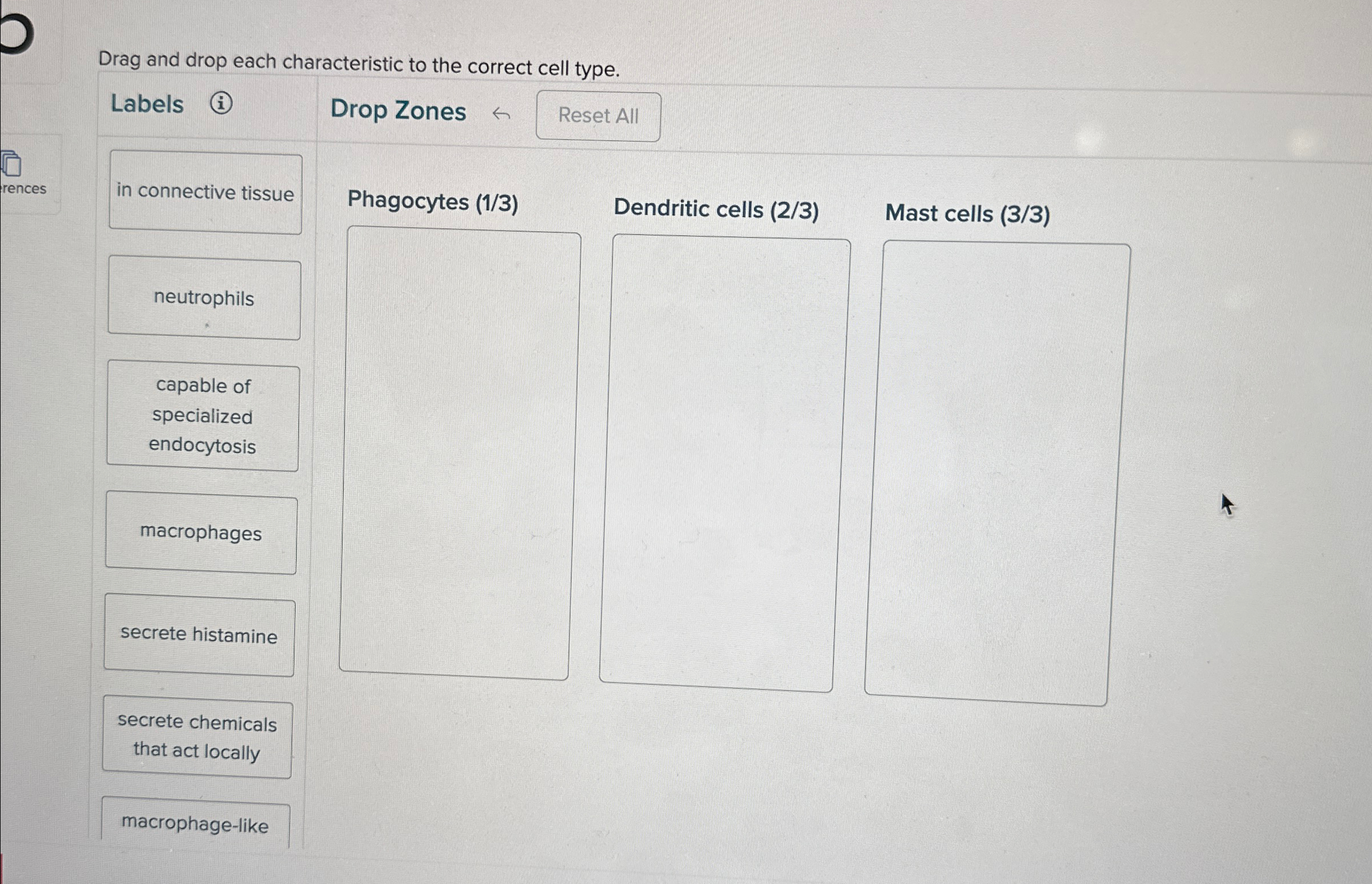 Solved Drag and drop each characteristic to the correct cell | Chegg.com