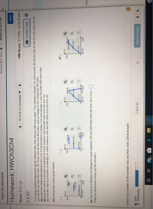 Solved MAC1147 4590 S2020 Rosario Rico Toro PM rio Homework: | Chegg.com