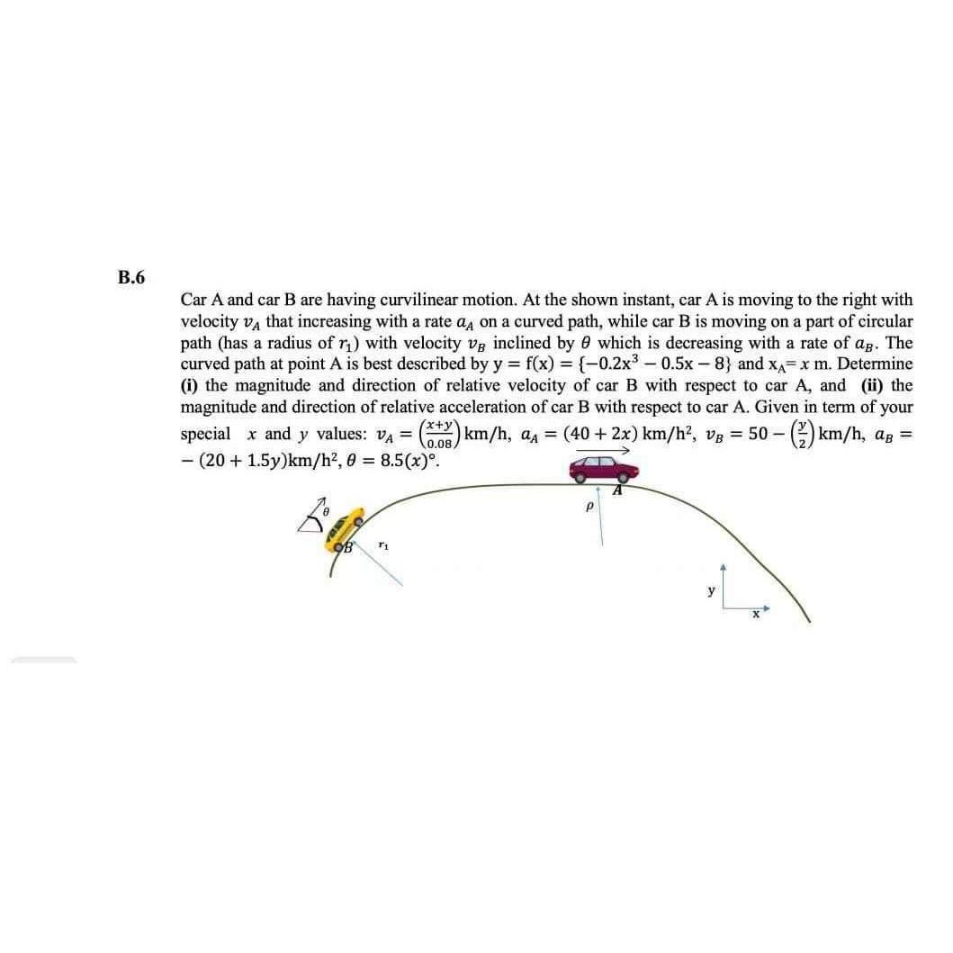 b-6car-a-and-car-b-are-having-curvilinear-motion-at-chegg