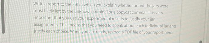 Solved Write a report to the FBI in which you explain | Chegg.com