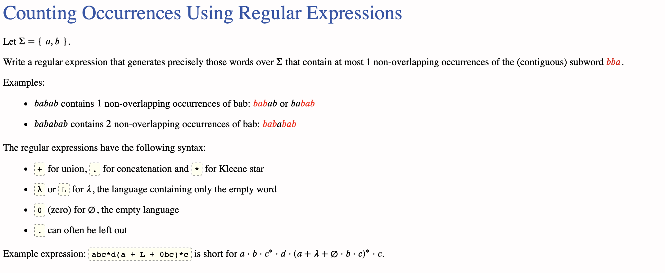 Solved The Answer I Had Right Now Is (a+b)*+(a+b)*a(a+b)*. | Chegg.com