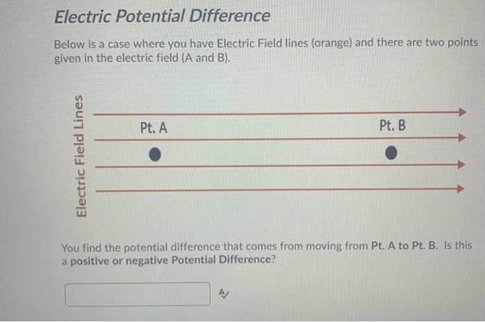 Solved Electric Potential Difference and the Electric Field | Chegg.com