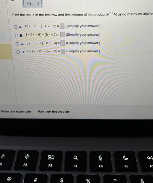 Solved Find the value in the first row and first column of | Chegg.com