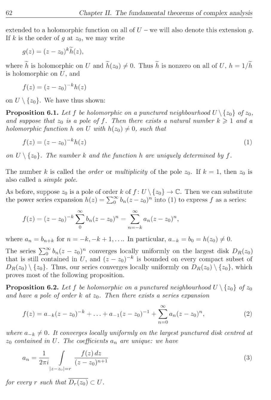 Solved 68 Chapter II. The fundamental theorems of complex | Chegg.com