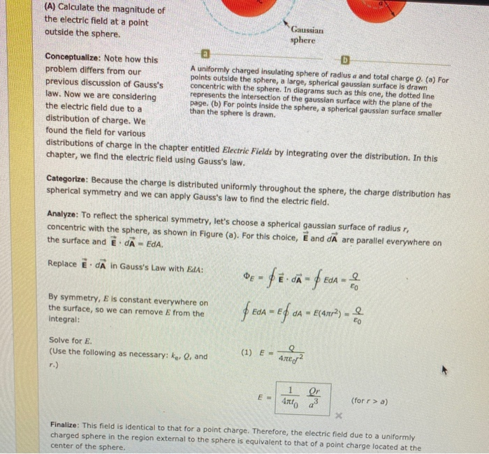 Solved (A) Calculate the magnitude of the electric field at | Chegg.com