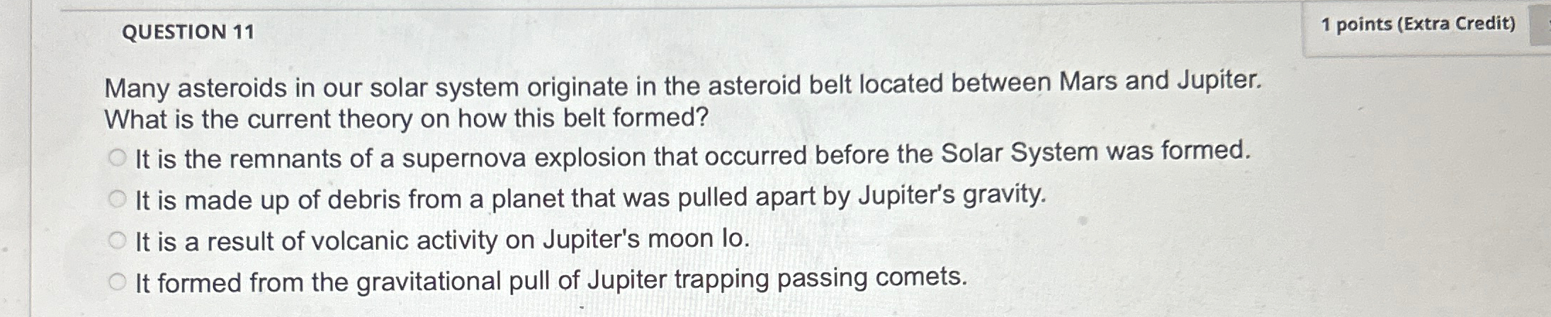 Solved QUESTION 111 ﻿points (Extra Credit)Many asteroids in | Chegg.com