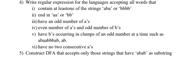 Solved 4) Write Regular Expression For The Languages | Chegg.com