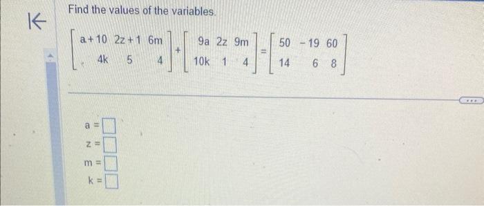Solved Find the values of the variables. | Chegg.com