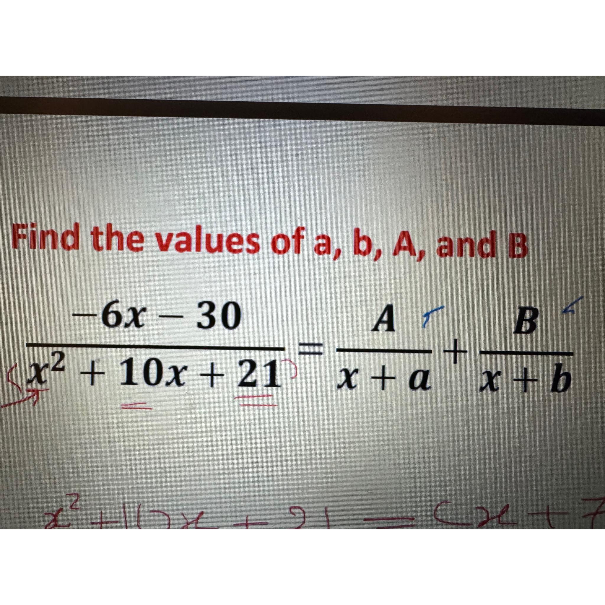 Solved Find The Values Of A,b,A, ﻿and | Chegg.com