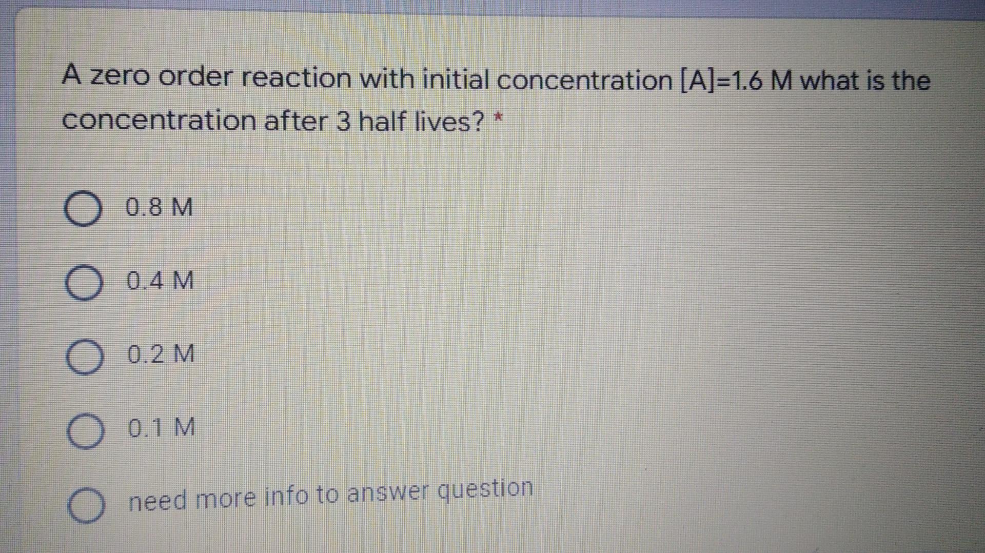 rate of zero order reaction depends upon initial concentration of reactant