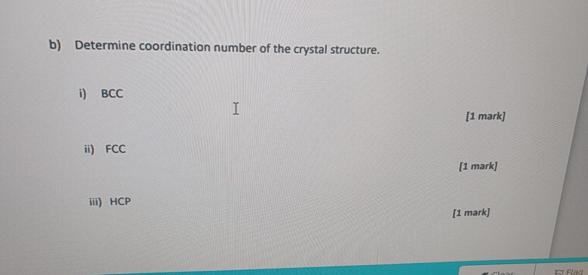 Solved b) Determine coordination number of the crystal | Chegg.com