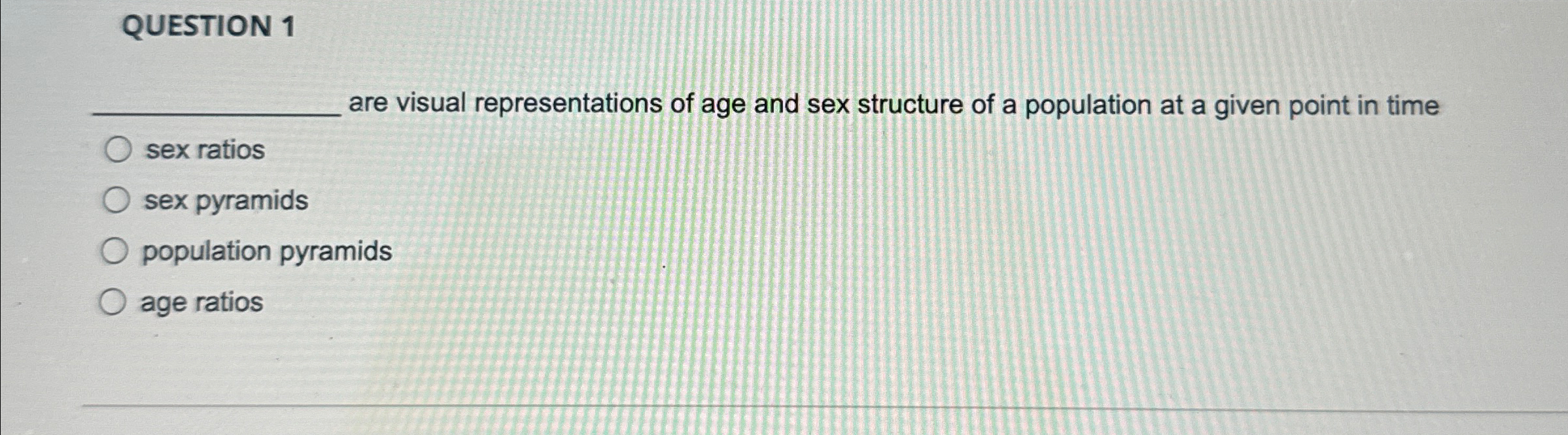 Solved QUESTION 1q, ﻿are visual representations of age and | Chegg.com