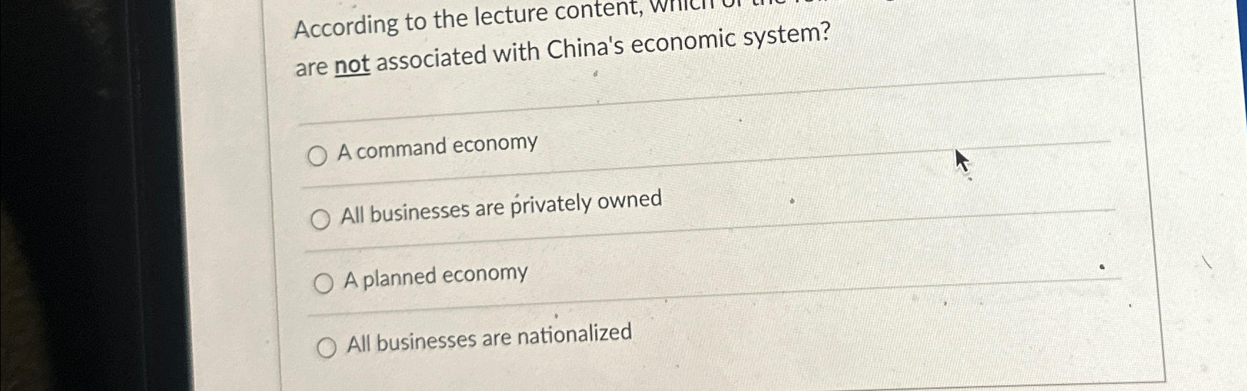 Solved According to the lecture content, wnic are not | Chegg.com